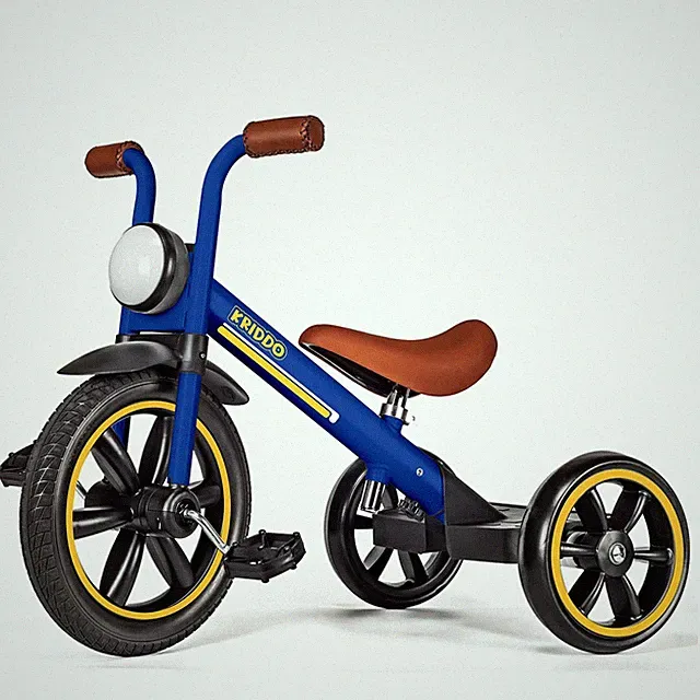 12 Inch Kids Tricycle with Puncture-Free Wheels, Adjustable Seat, Front Light