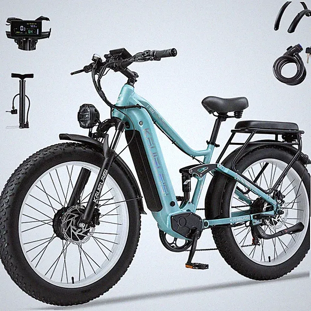 26" Peak 6000W Dual Motor 45MPH 60V/35Ah Built-in batter Electric Bike For Adult