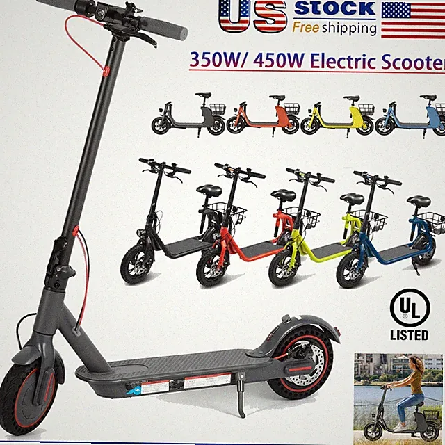 350W/ 450W E-Foldable Electric Bike Electric Scooter Adult With Seat Moped Ebike