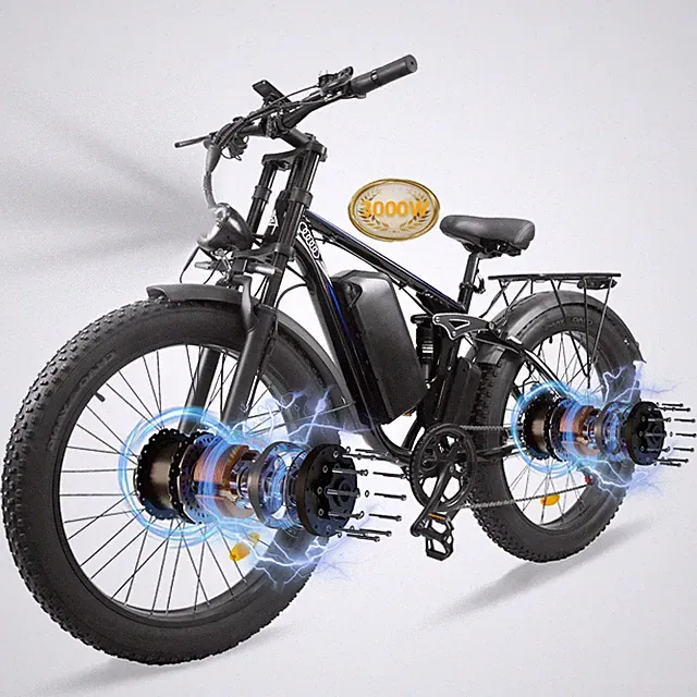 FREE US SHIPPING 26" Electric Bike for Adult 3000W Motor 52V 25AH 39MPH E-Bike